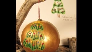 How to make an Ornament hanger for Christmas Ornaments [upl. by Rambort936]