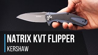 Kershaw Natrix 7007CF Carbon Fiber KVT Sub Framelock Flipper Overview [upl. by Novled]