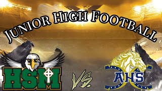 Junior High Football Avoyelles Mustangs vs Menard Eagles [upl. by Ahsiakal]