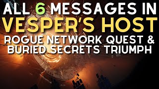 ALL 6 Hidden Collectibles Messages in Vespers Host  EASILY Complete the quotRogue Networkquot Quest [upl. by Furtek388]