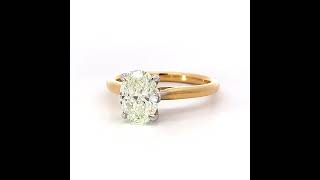 150ct Oval Cut Diamond Solitaire Yellow Gold Ring [upl. by Admana]