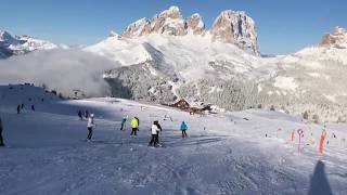 Canazei Belvedere ski area Val di Fassa Dolomiti [upl. by Sioux]