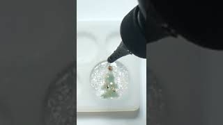 I made fir tree earrings with resin art ▽ resinart handmade resinart [upl. by Leirbaj]