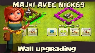 EXCLU AMELIORER SES REMPARTS AVEC DE LELIXIR  MISE A JOUR 1  AVEC NICK69   Clash of Clans [upl. by Nylodnewg]