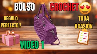 👉❤️¿CómoTejer una Bolsa a Crochet TAN HERMOSA que Todos Quieran Saber Dónde la Conseguiste VIDEO 1 [upl. by Roice]