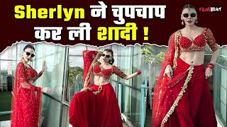 Sherlyn Chopra ने दुल्हन का लाल जोड़ा पहन कर अजनबियों के साथ किया Dance Viral हुआ Video [upl. by Savdeep]