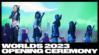 Worlds 2023 Finals Opening Ceremony Presented by Mastercard ft NewJeans HEARTSTEEL and More [upl. by Ardra]