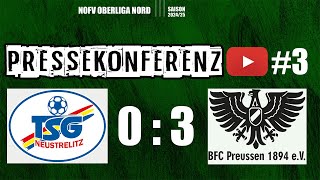 TSG Neustrelitz  BFC Preussen PRESSEKONFERENZ  4 Spieltag NOFV Oberliga Nord  BFC PREUSSEN TV [upl. by Parry774]