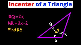 Find Lengths Using the Incenter of a Triangle  Eat Pi [upl. by Leirua122]