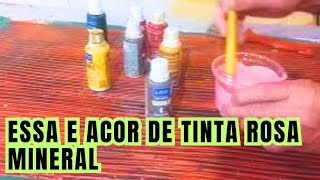 como fazer a cor de tinta rosa mineral com bisnaga xadrez brincando com as cores [upl. by Dickinson]