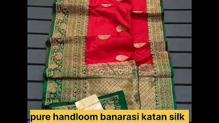 pure handloom banaras khathan sarees [upl. by Leahcimsemaj]