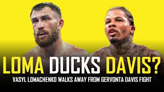 LOMACHENKO WALKS AWAY FROM GERVONTA DAVIS FIGHT 😱🤦🏾‍♂️ [upl. by Sitelc124]