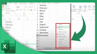 How to Delete a Sheet in Excel  Microsoft Excel Tutorial [upl. by Alamat836]