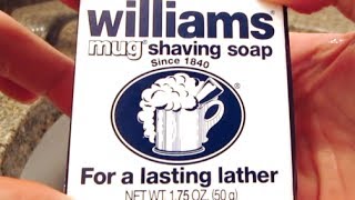 Williams Mug Shaving Soap  Lather Review [upl. by Gail944]