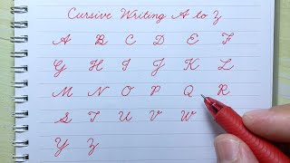 How to write English cursive handwriting ABCD  Cursive writing A to Z English Capital letters ABCD [upl. by Giess]