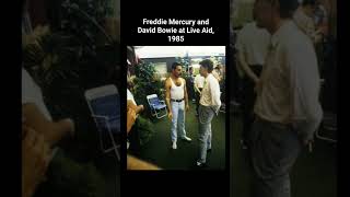 Freddie Mercury and David Bowie at Live Aid 1985 [upl. by Laurens]