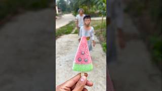 Kind grandpa eats watermelon ice cream 🍉 watermelon ice cream 🍓 beautiful shorts [upl. by Bohaty]