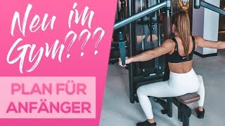 Neulinge im Gym  Trainingsplan für Anfänger [upl. by Nilloc]