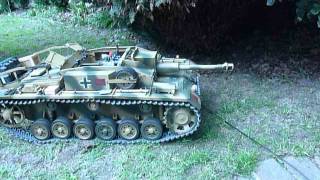 StuG 111 Ausf F 16 scale model Simulated gunfire 1 [upl. by Jessalin700]