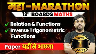 Relation amp Functions  ITF Class 12th Maths Revision in One Shot  CBSE Board 2024  Harsh Sir [upl. by Ynohtnanhoj]