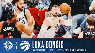 Luka Dončić 30 Points 13 Rebounds and 11 Assists Highlights vs Raptors  December 7 2024 [upl. by Adnaram]