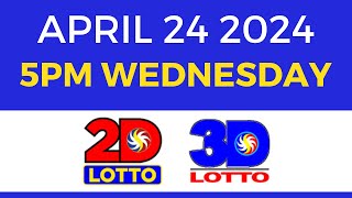 5pm Lotto Result Today April 24 2024 Complete Details [upl. by Atineg]