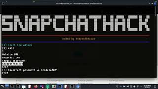 SnapchatHack  Kali Linux 2024 [upl. by Aline]