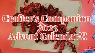 SPOILER ALERT Unboxing amp Reveal Crafters Companion 2023 Advent Calendar 🎄 [upl. by Curson858]