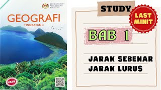 STUDY LAST MINIT GEOGRAFI TINGKATAN 2 BAB 1 13 Menentukan Jarak Sebenar Menggunakan Skala [upl. by Clementia]