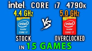 Intel core i7 4790k stock vs OC in 15 Games or i7 4770k Overclock 50 GHz [upl. by Sims]