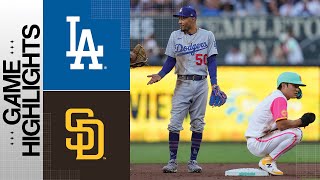 Dodgers vs Padres Game Highlights 8423  MLB Highlights [upl. by Assi]