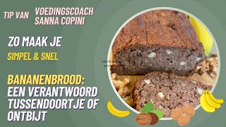 Recept gezond bananenbrood [upl. by Tris]