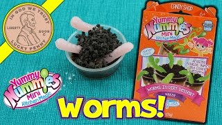 Yummy Nummies Worms In Dirt Dessert Gummy Cookie amp Chocolate Mousse Kids DIY Kit [upl. by Eeliram]