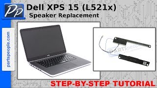 Dell XPS 15 L521x Speaker Replacement Video Tutorial Teardown [upl. by Takeshi]