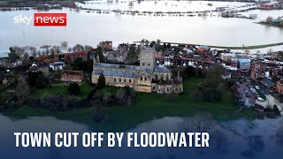 Town cut off as Britain is battered by more heavy rain [upl. by Emiaj589]