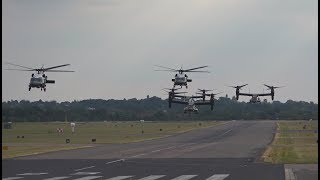 Ospreys amp Blackhawks takeoff to pick up President Trump [upl. by Attemaj]