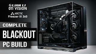 BLACKOUT PC BUILD  No RGB  Lian Li O11 Vision  Arctic  Core i7 14700k  Gigabyte RTX4070  Z790 [upl. by Maro768]