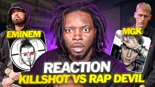 Eminem KillShot Vs MGK Rap Devil Reaction  Who Won Full Breakdown [upl. by Garceau]