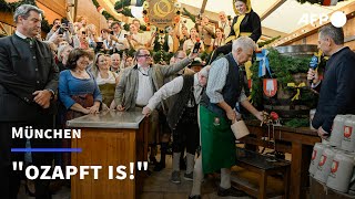 quotOzapft isquot  Münchner Oktoberfest ist eröffnet  AFP [upl. by Calder]