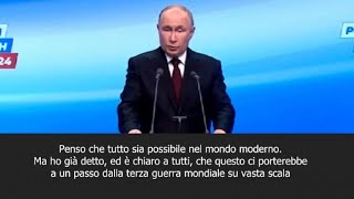 Putin Conflitto con Nato Porterebbe a terza guerra mondiale [upl. by Willow]