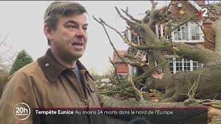 Tempête Eunice  lEurope du nord constate les dégâts [upl. by Malinde515]