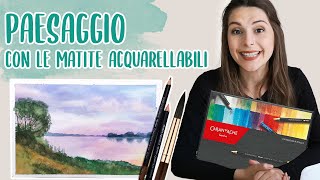 DIRETTA 🖌 Dipingiamo insieme un PAESAGGIO con le Matite Acquarellabili Museum Caran dAche [upl. by Stilu]