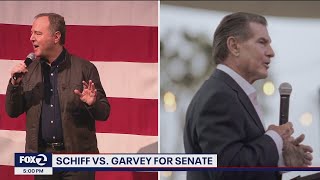 Schiff vs Garvey for US Senate seat [upl. by Ulrikaumeko]