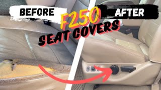 F250 Replacement Seat Covers and New Seat Bottom [upl. by Ezalb221]