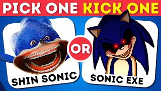 Pick One Kick One Sonic Edition  Sonic 3 Movie Quiz [upl. by Yelrebmyk]