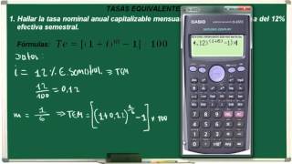 De efectiva semestral a nominal Ejercicio 41 [upl. by Ovatsug]