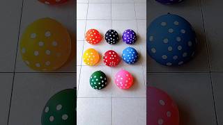 Green Pin Blue Red Yellow Balloon Popping Reverse Video asmr satisfying [upl. by Esiouqrut]