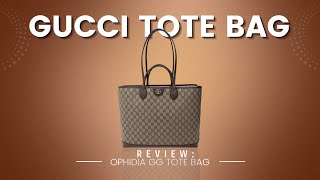 Gucci Ophidia GG Tote Bag REVIEW amp UNBOXING [upl. by Onivla]