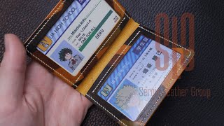 Leather ID holderDouble ID Wallet [upl. by Rivalee]