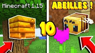 10 NOUVEAUTÉS SUR LES ABEILLES DANS MINECRAFT   MISE A JOUR 115 19w34a [upl. by Atalante]